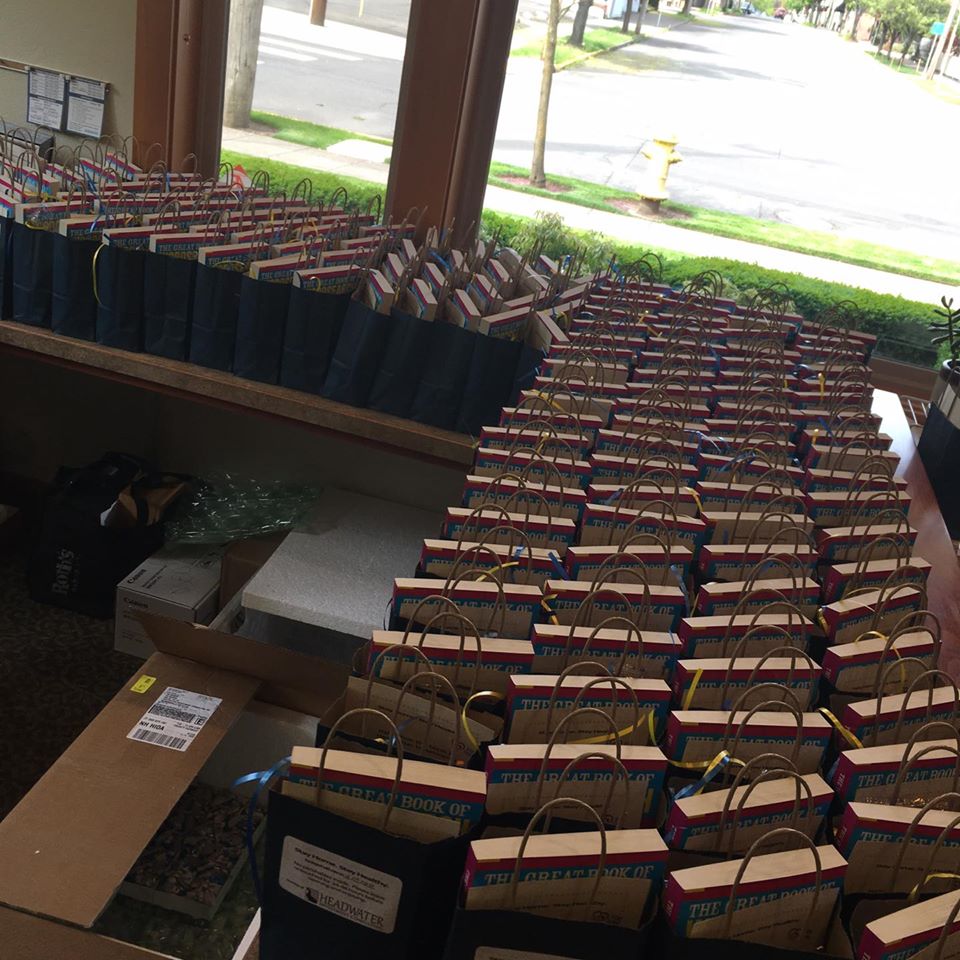 What 150 gift bags look like