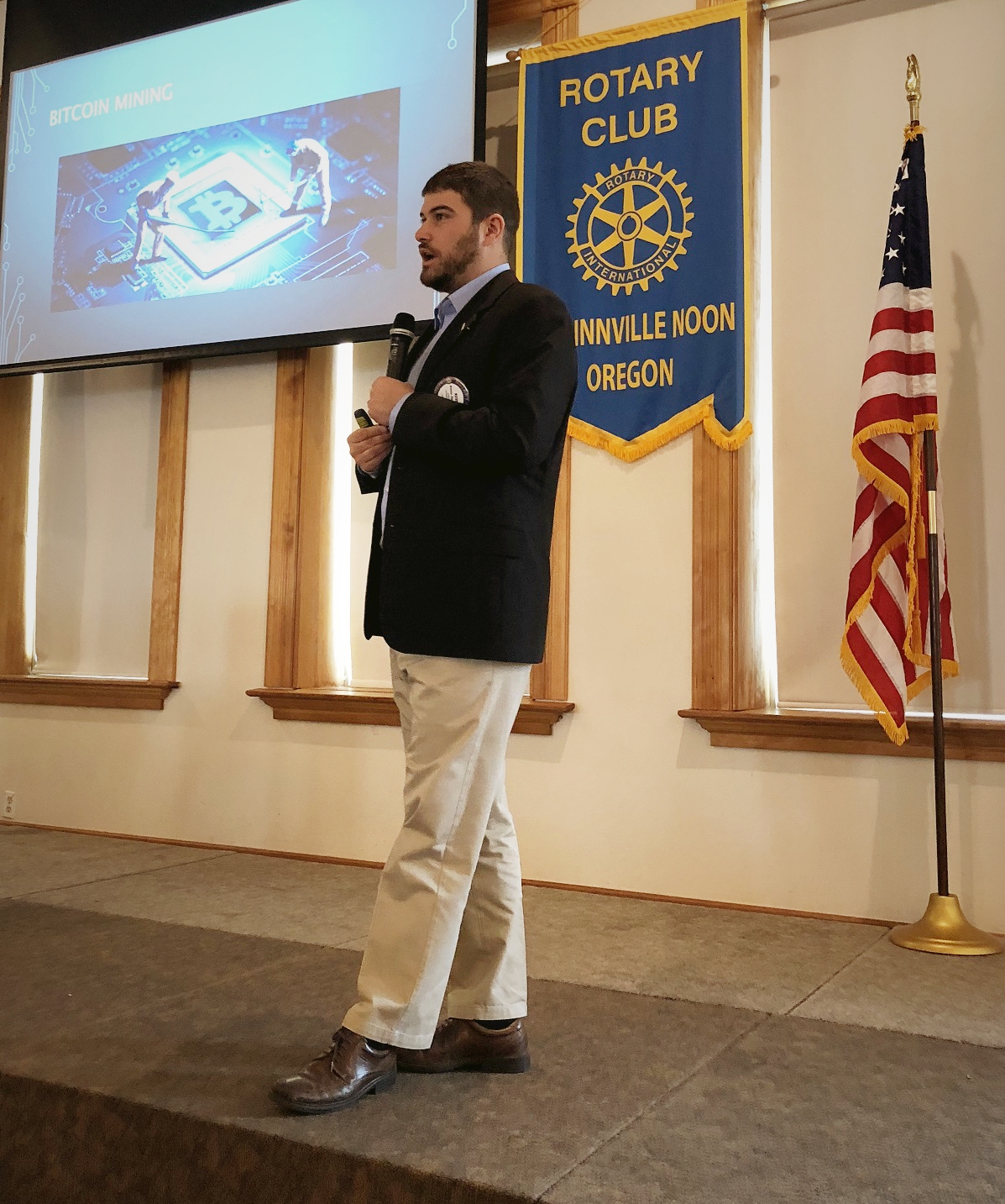 Kevin Chambers presents at McMinnville Noon Rotary