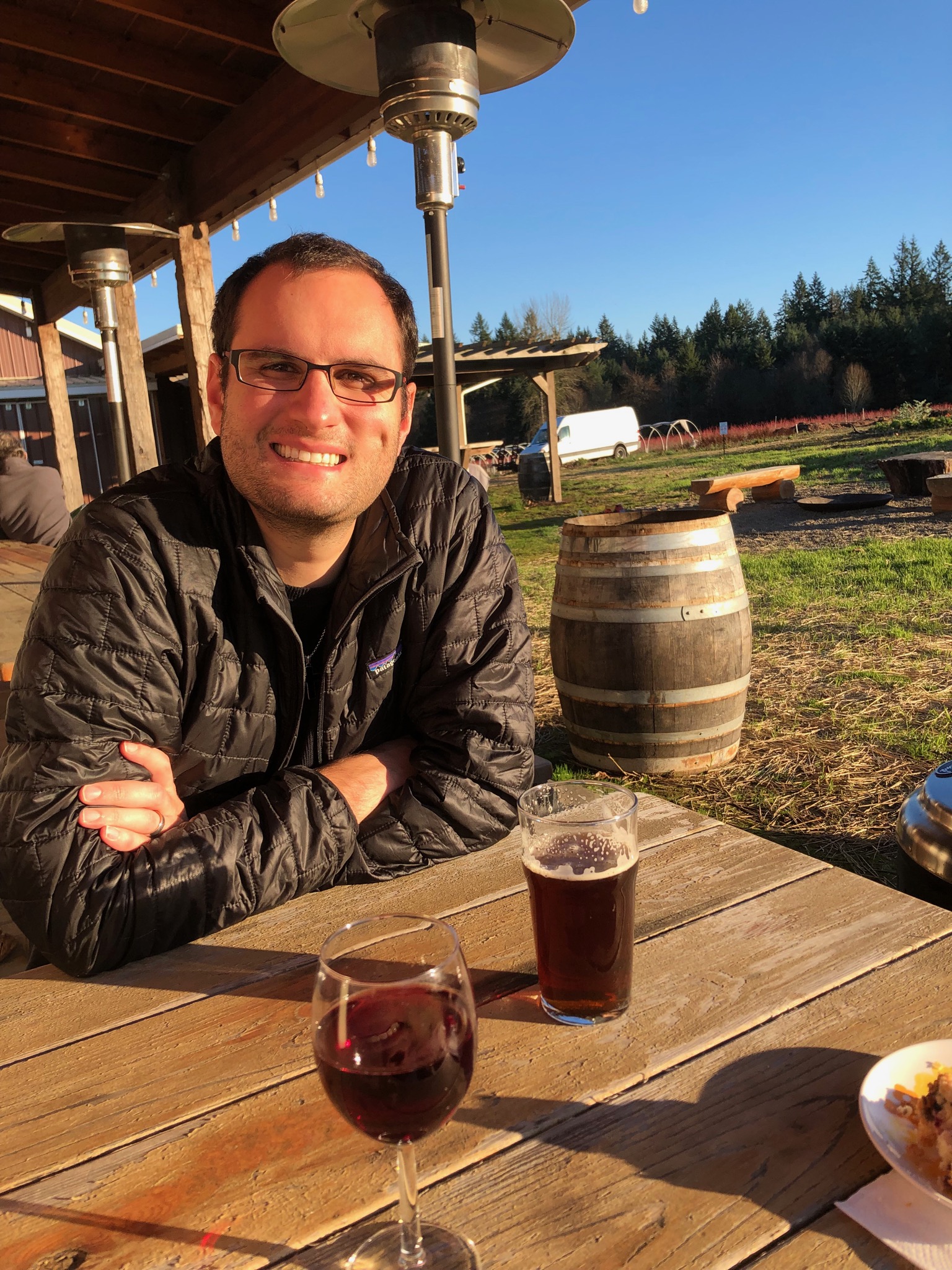 Tommy enjoying an outing in beautiful Yamhill County